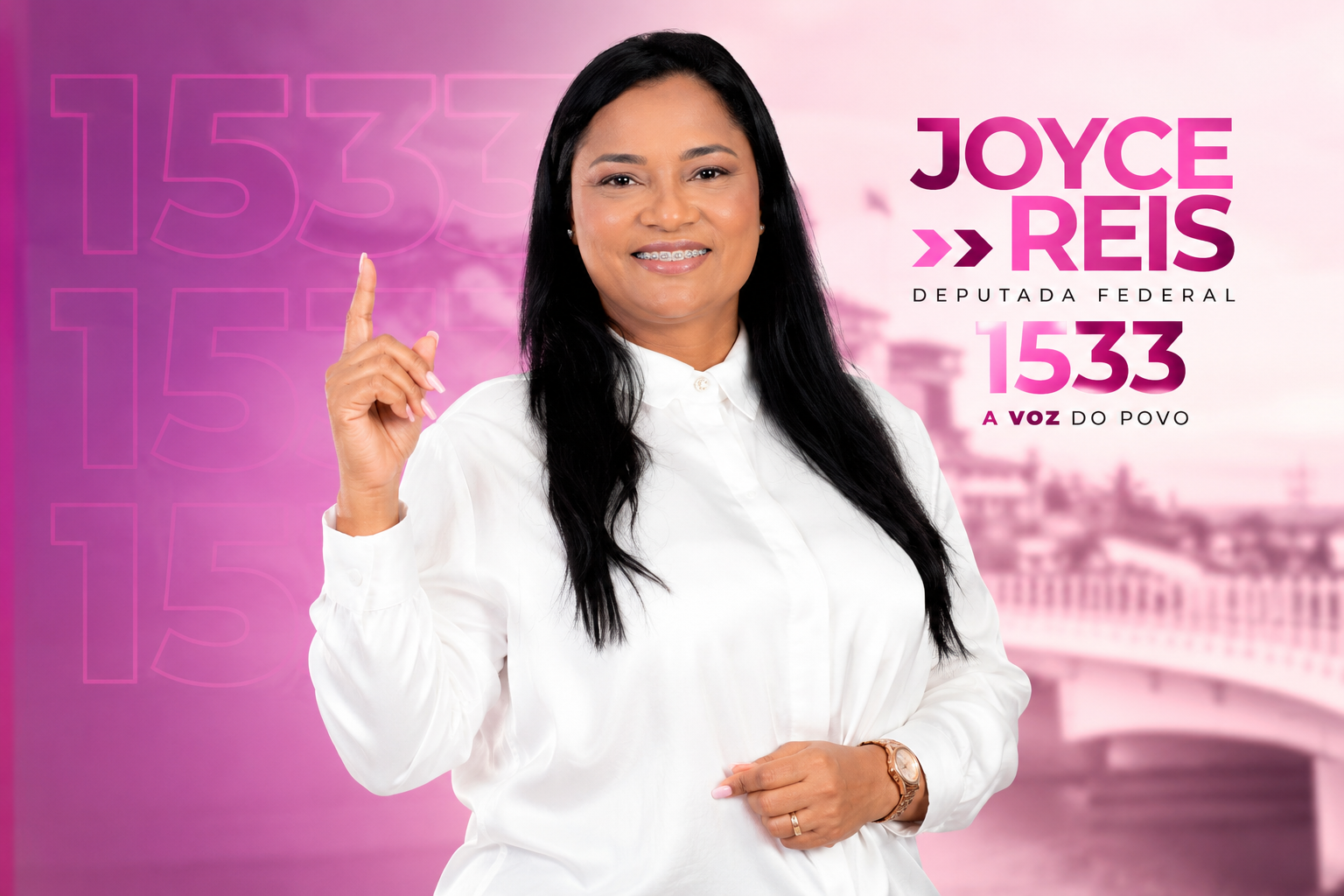 Joyce Reis, candidata a Deputada Federal por Pernambuco, número 1533